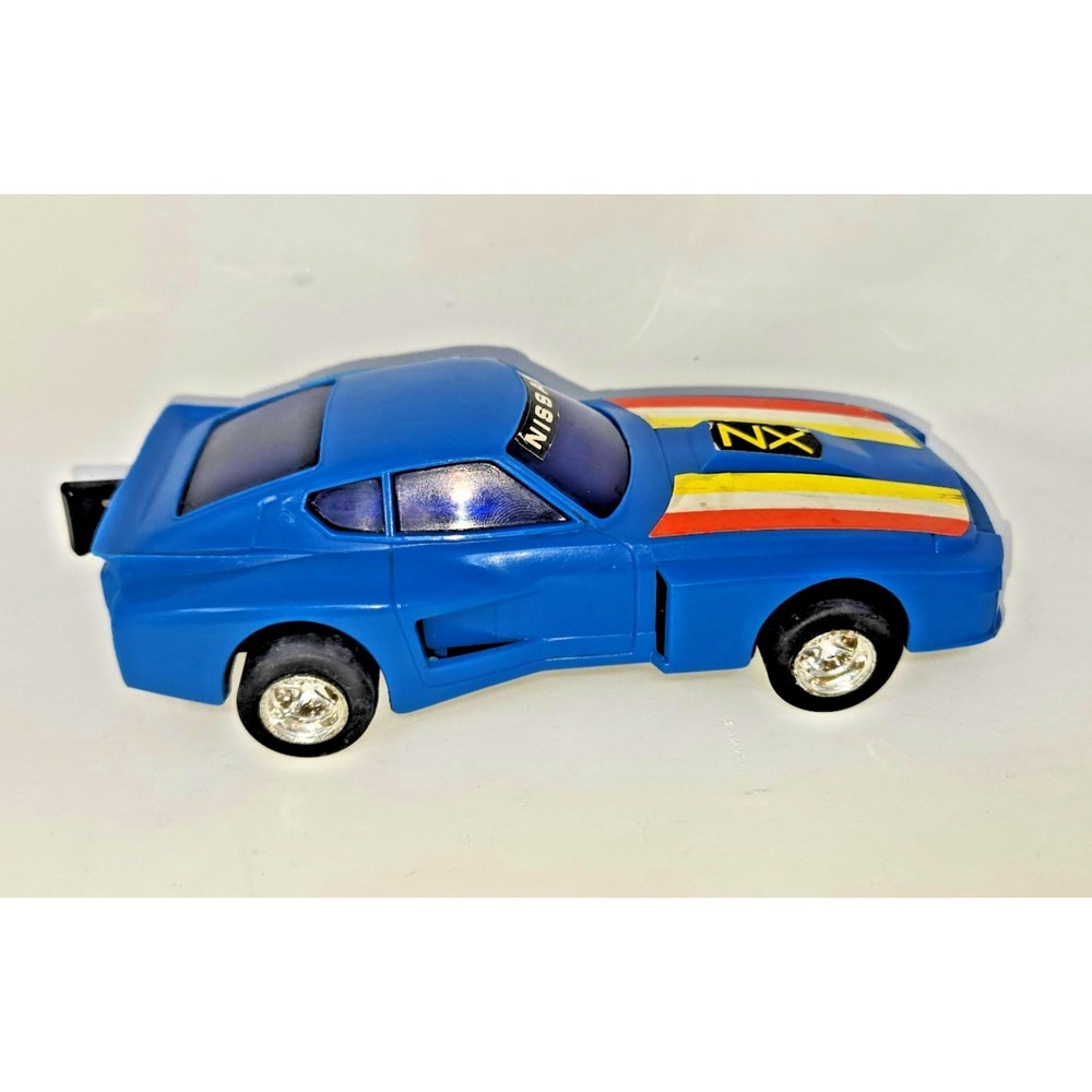 Lanard Toys Pull String Nissan ZX Blue Race Car Pull Cord 1982 Works Vintage - Picture 7 of 16